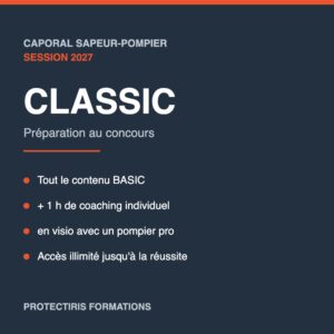 Formule CLASSIC de préparation au concours de caporal sapeur-pompier session 2027